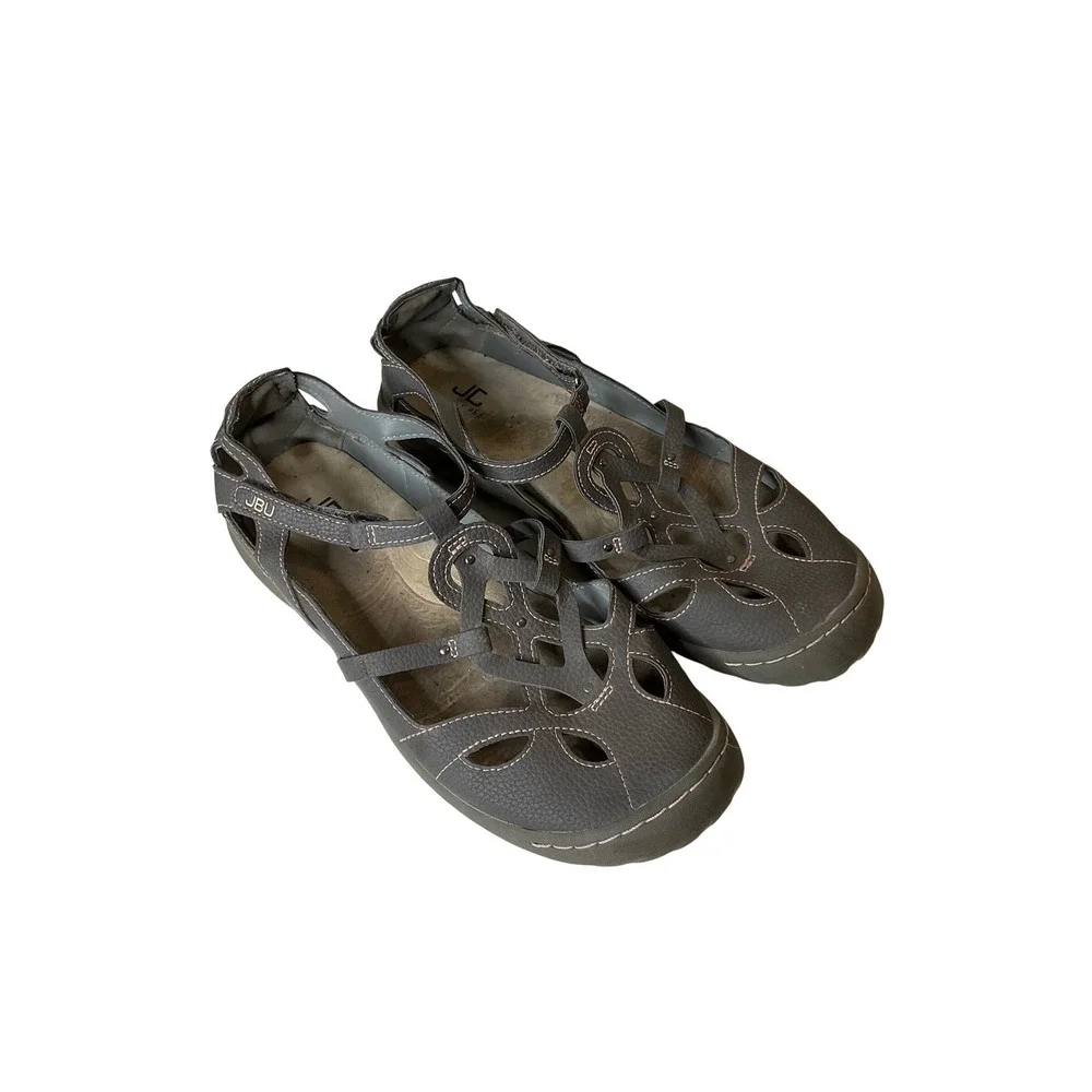 JBU by Jambu Memory Foam Sydney Flat Mary Janes Adjustable Outdoor Casual 9